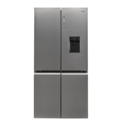 Haier HTF_520IP7 90.5cm Frost Free American Style Fridge Freezer - Platinum Inox